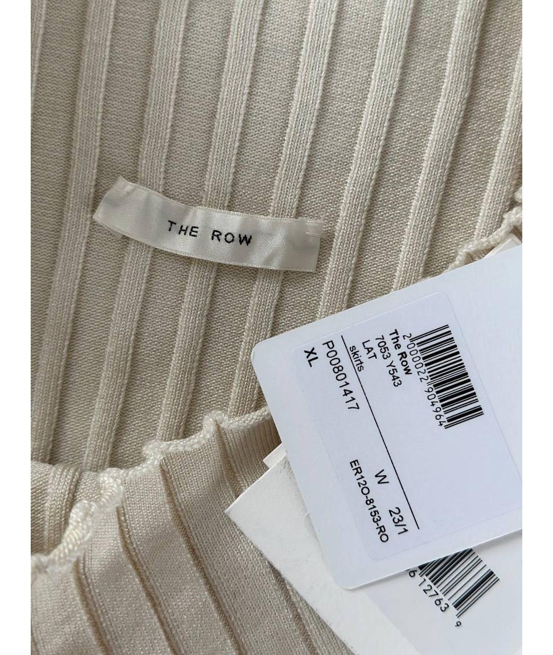 THE ROW Бежевая шелковая юбка макси, фото 6
