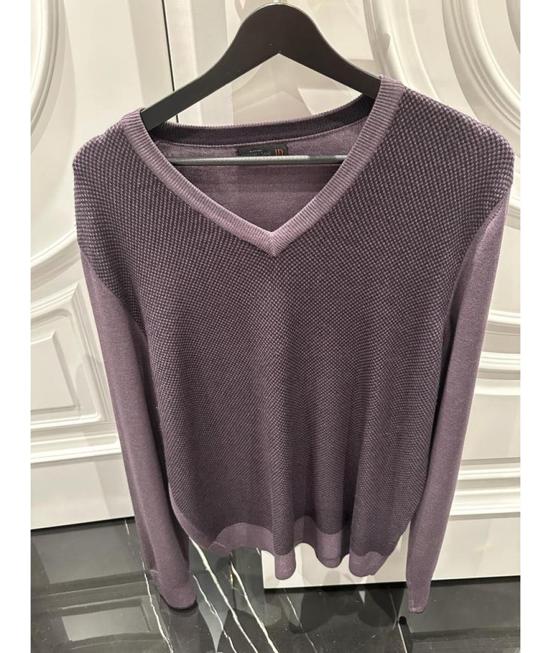 CORNELIANI Фиолетовый шерстяной джемпер / свитер, фото 4