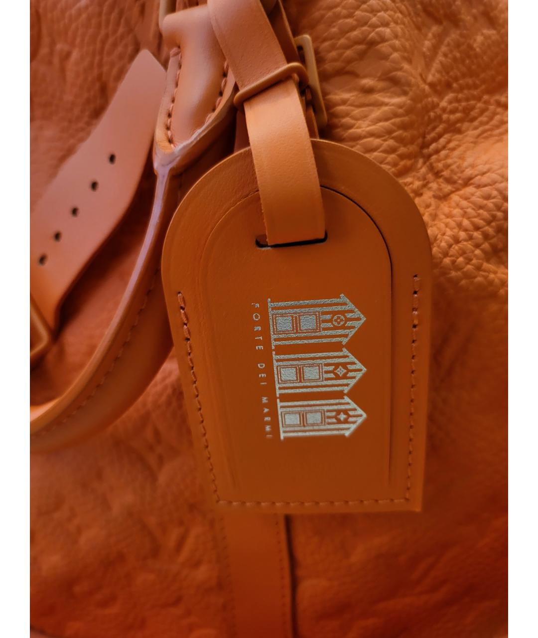 LOUIS VUITTON Оранжевая кожаная дорожная/спортивная сумка, фото 3