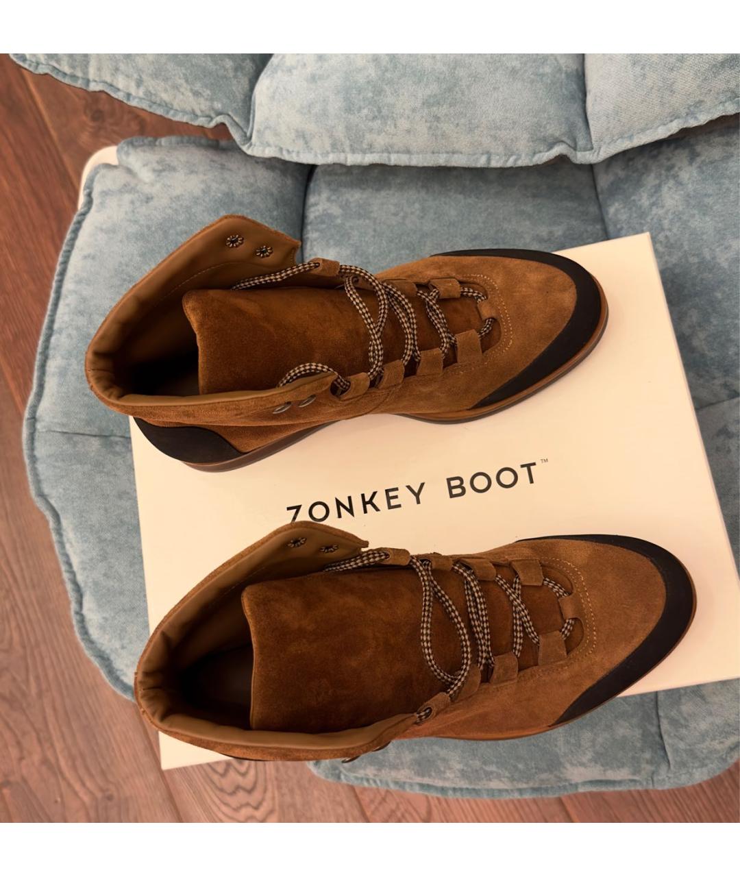 ZONKEY BOOT Коричневые замшевые высокие ботинки, фото 3