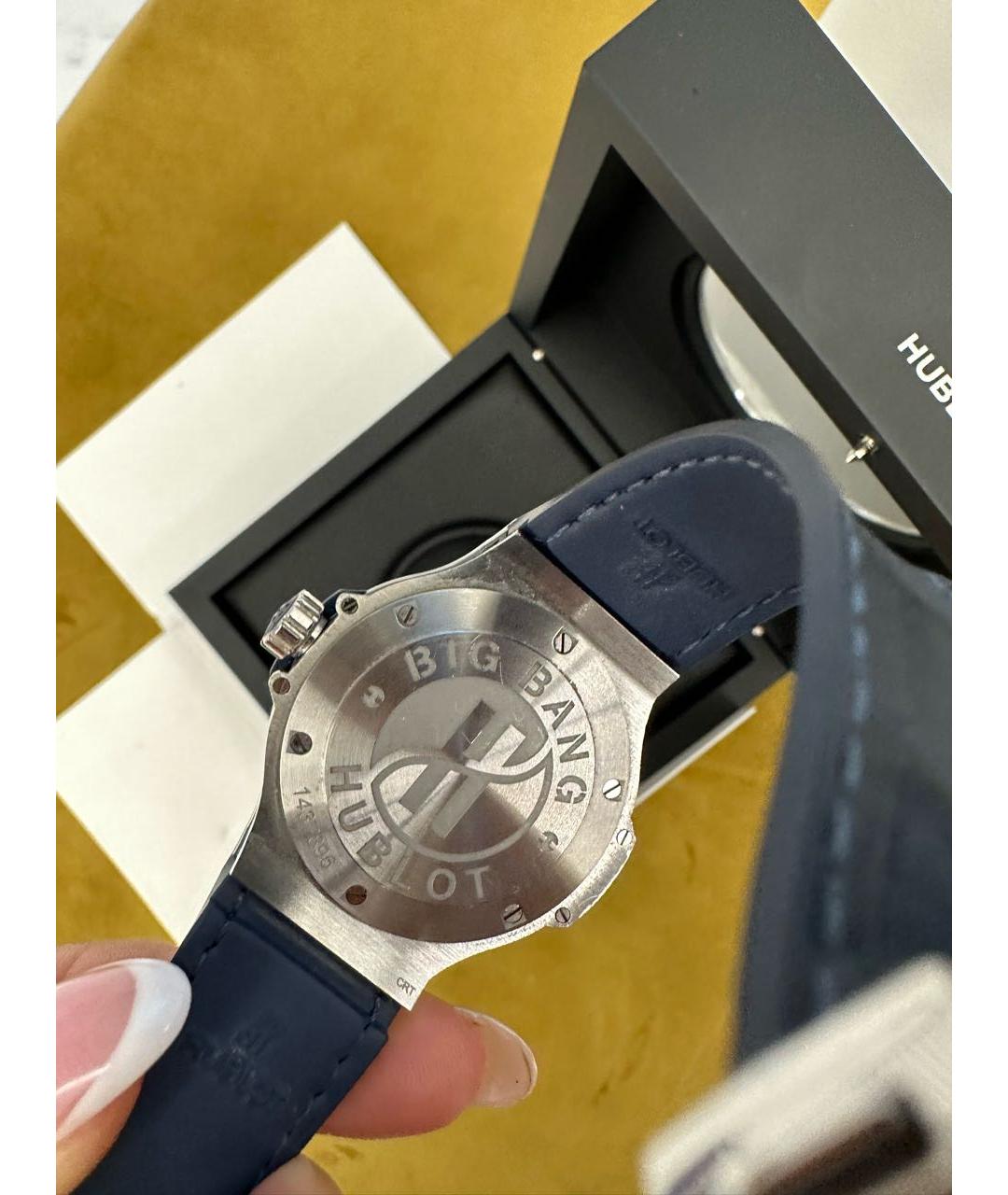 HUBLOT Синие кожаные часы, фото 3