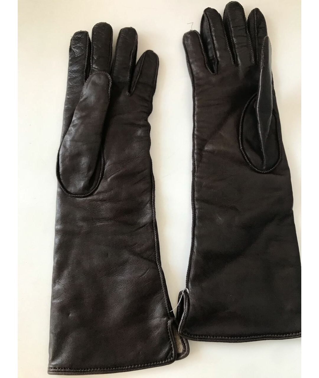 WEEKEND MAX MARA Коричневые кожаные перчатки, фото 2
