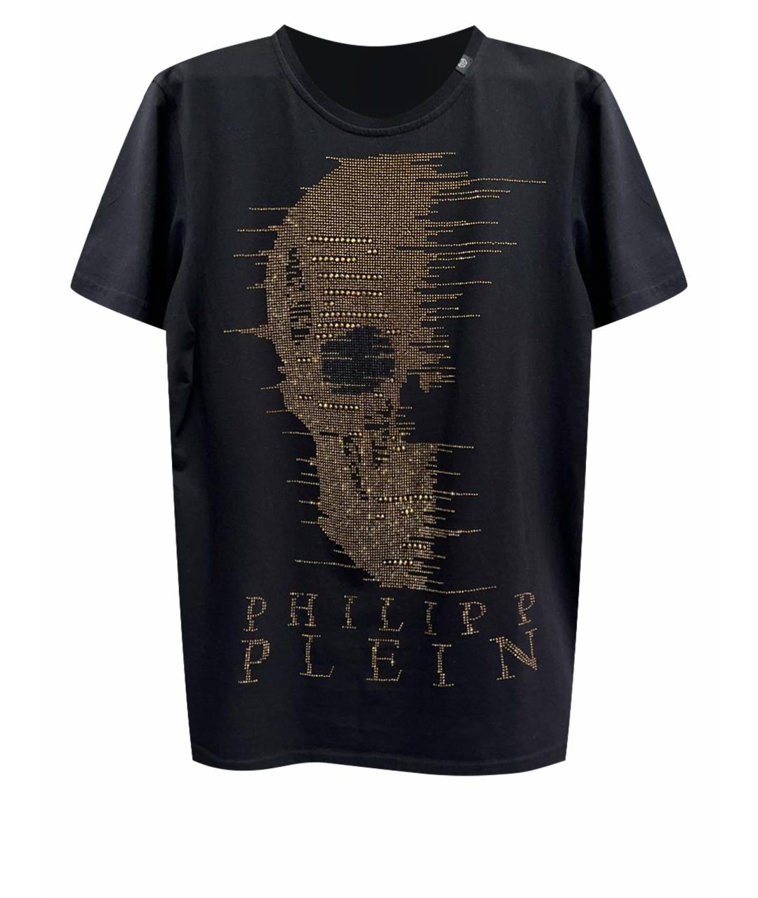 PHILIPP PLEIN Черная хлопковая футболка, фото 1