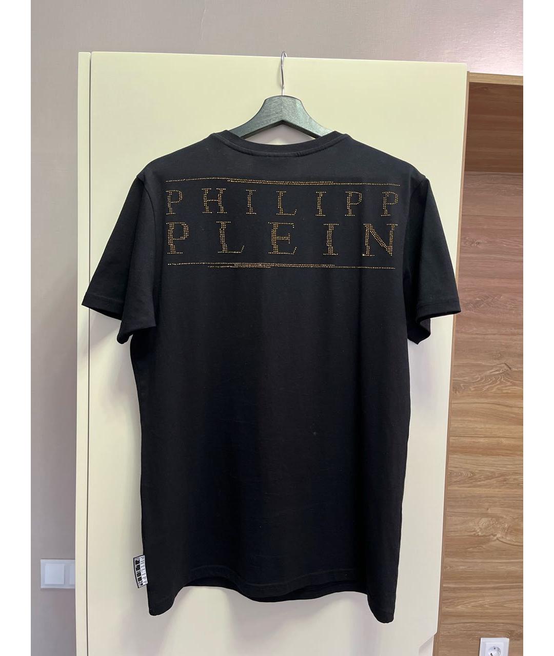 PHILIPP PLEIN Черная хлопковая футболка, фото 2