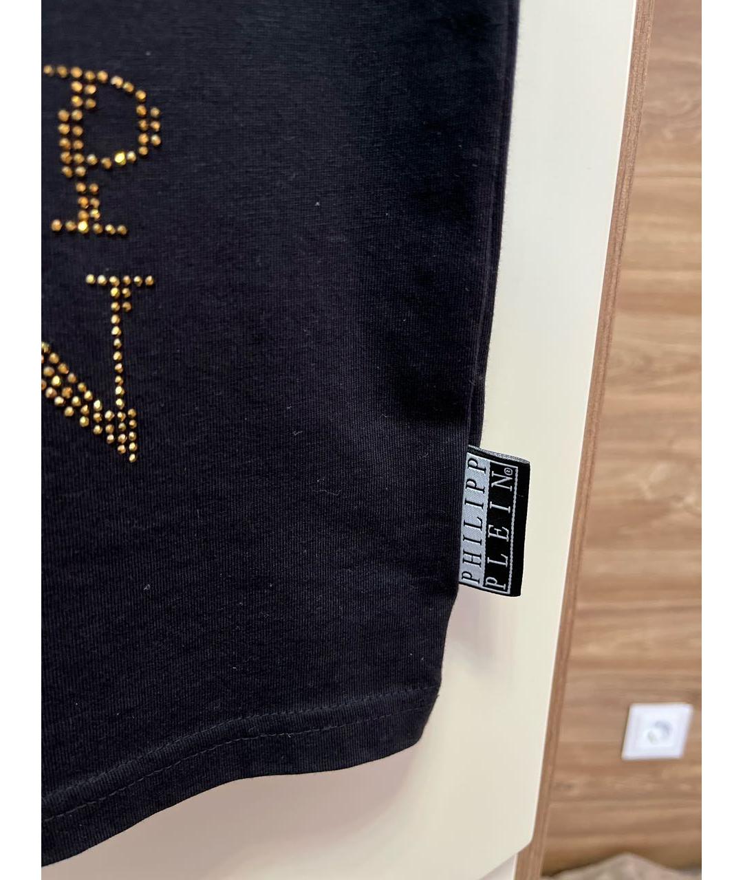 PHILIPP PLEIN Черная хлопковая футболка, фото 5