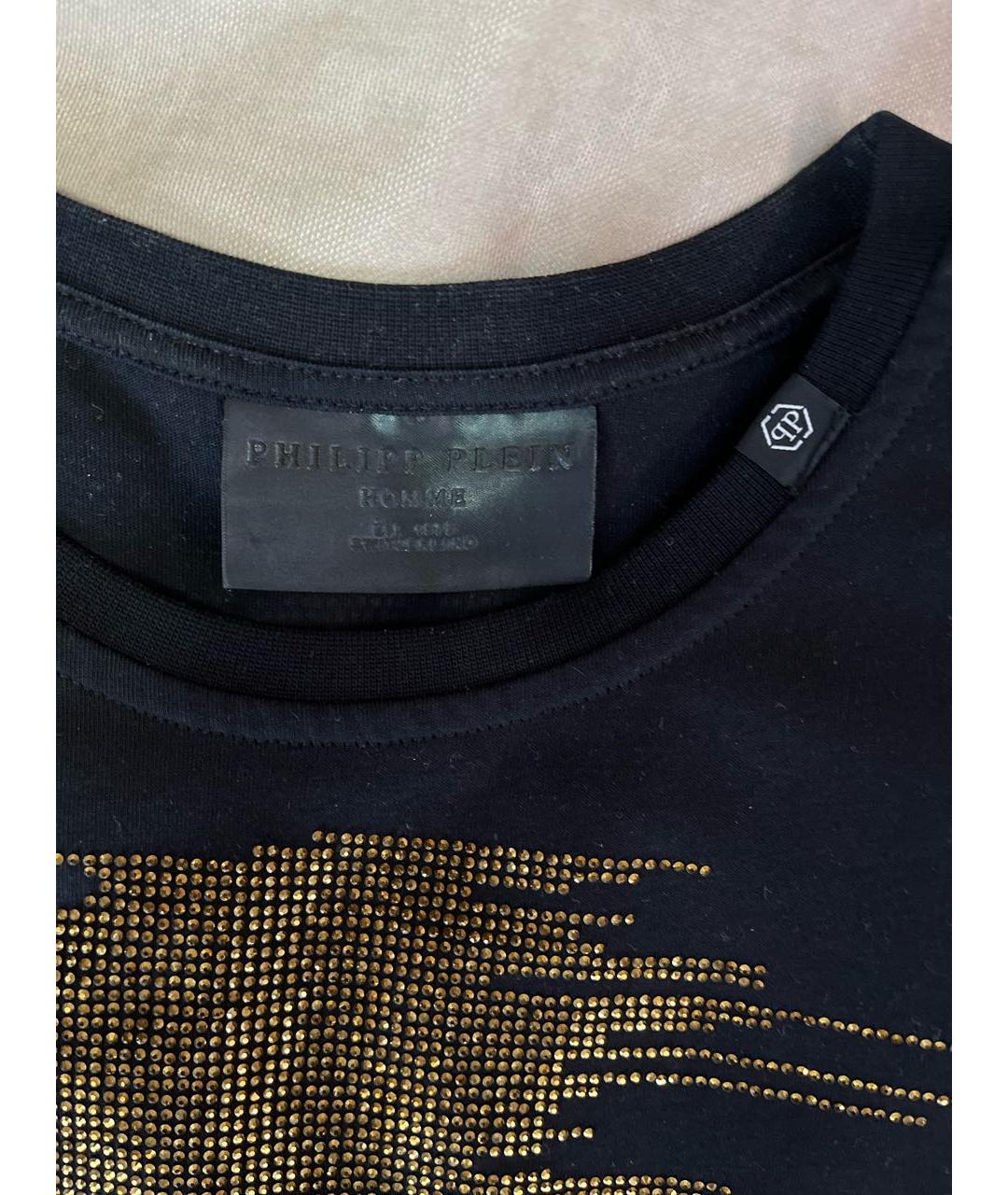 PHILIPP PLEIN Черная хлопковая футболка, фото 3