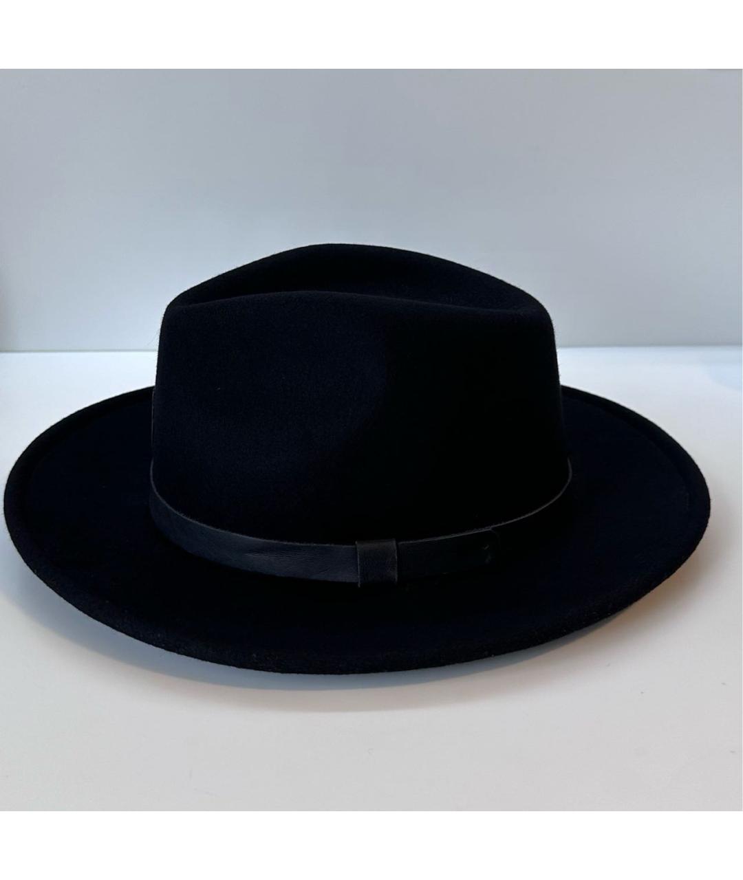 MARCELO BURLON COUNTY OF MILAN Черная шерстяная шляпа, фото 2