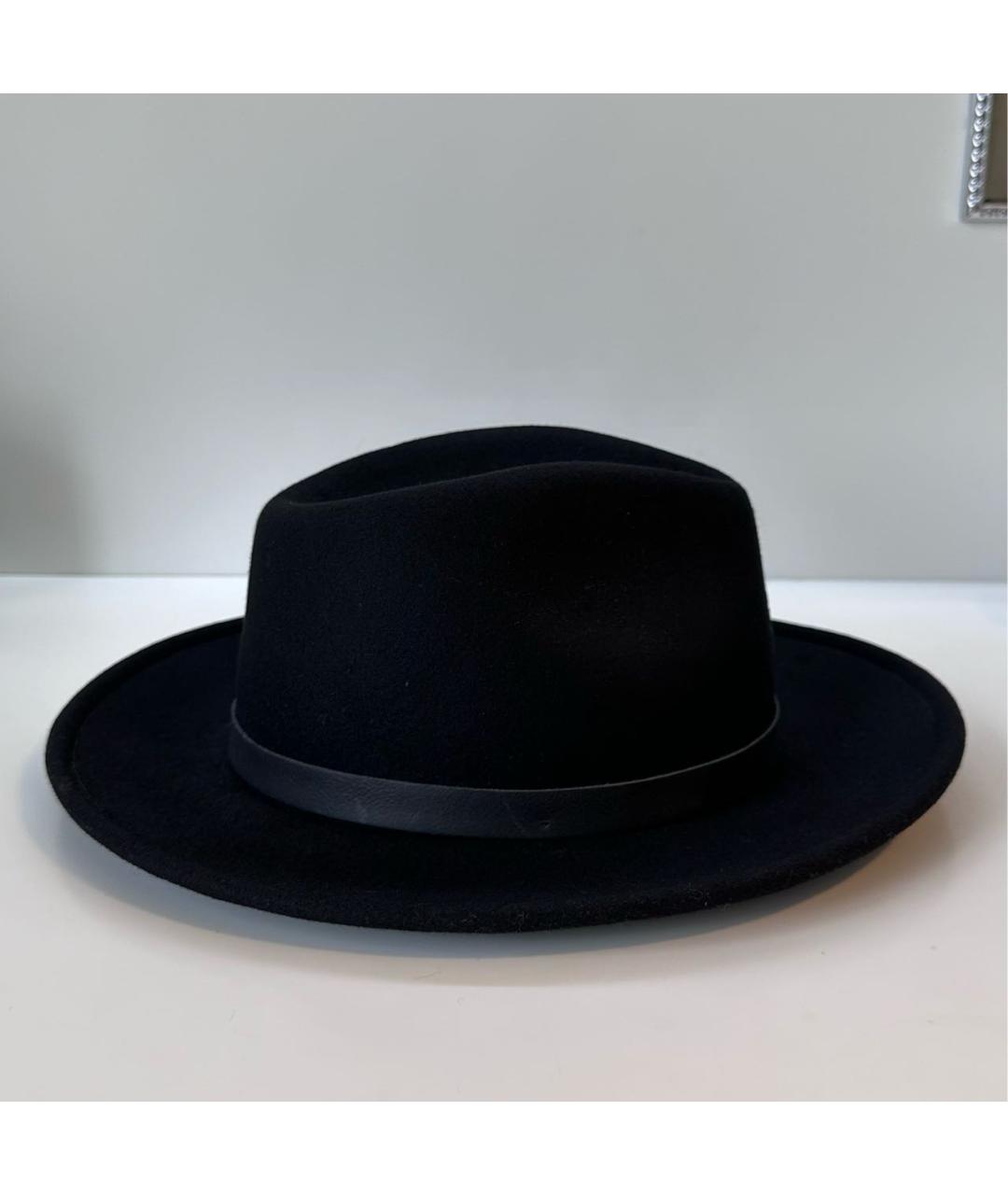 MARCELO BURLON COUNTY OF MILAN Черная шерстяная шляпа, фото 3