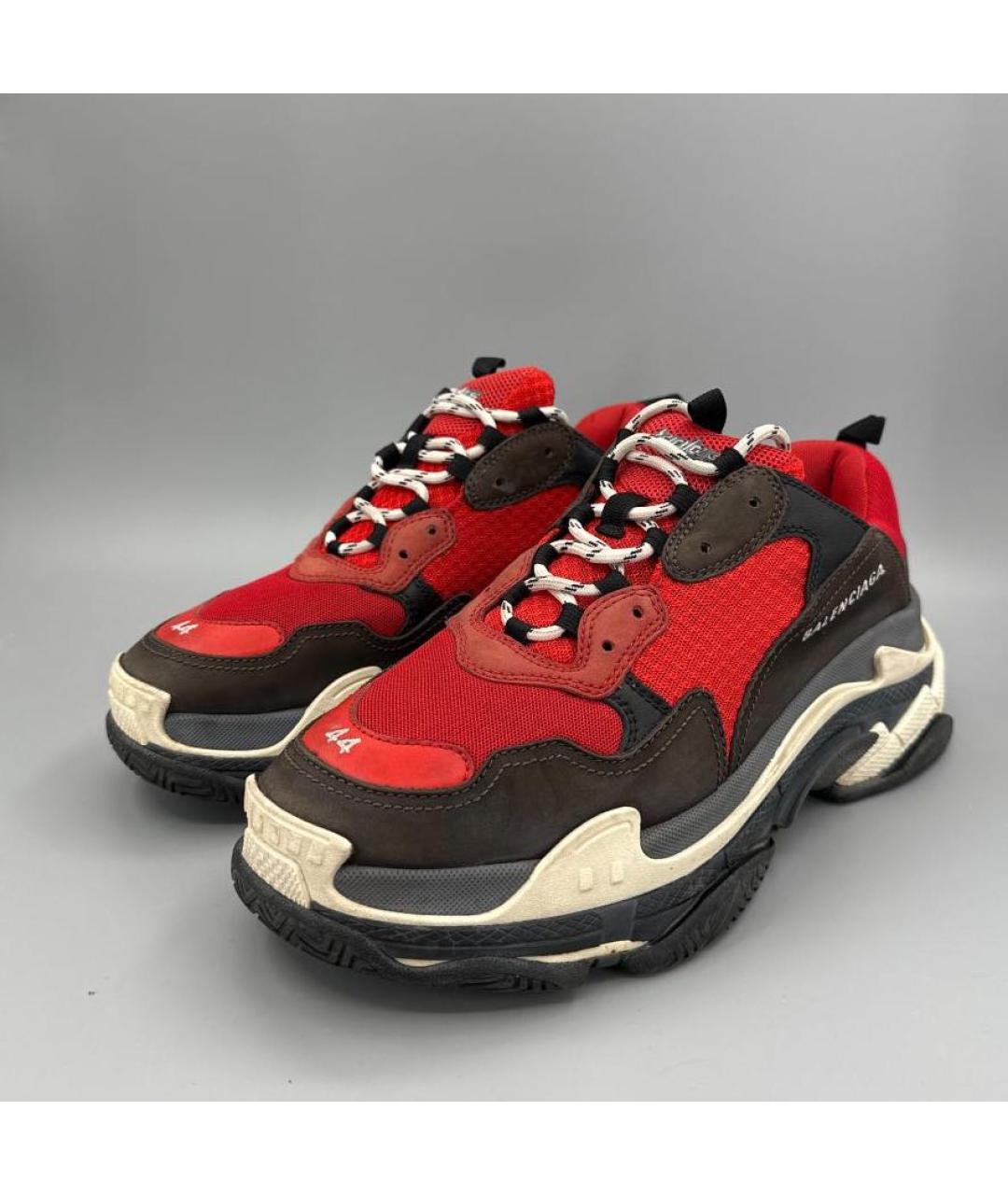 BALENCIAGA Красные низкие кроссовки / кеды, фото 7