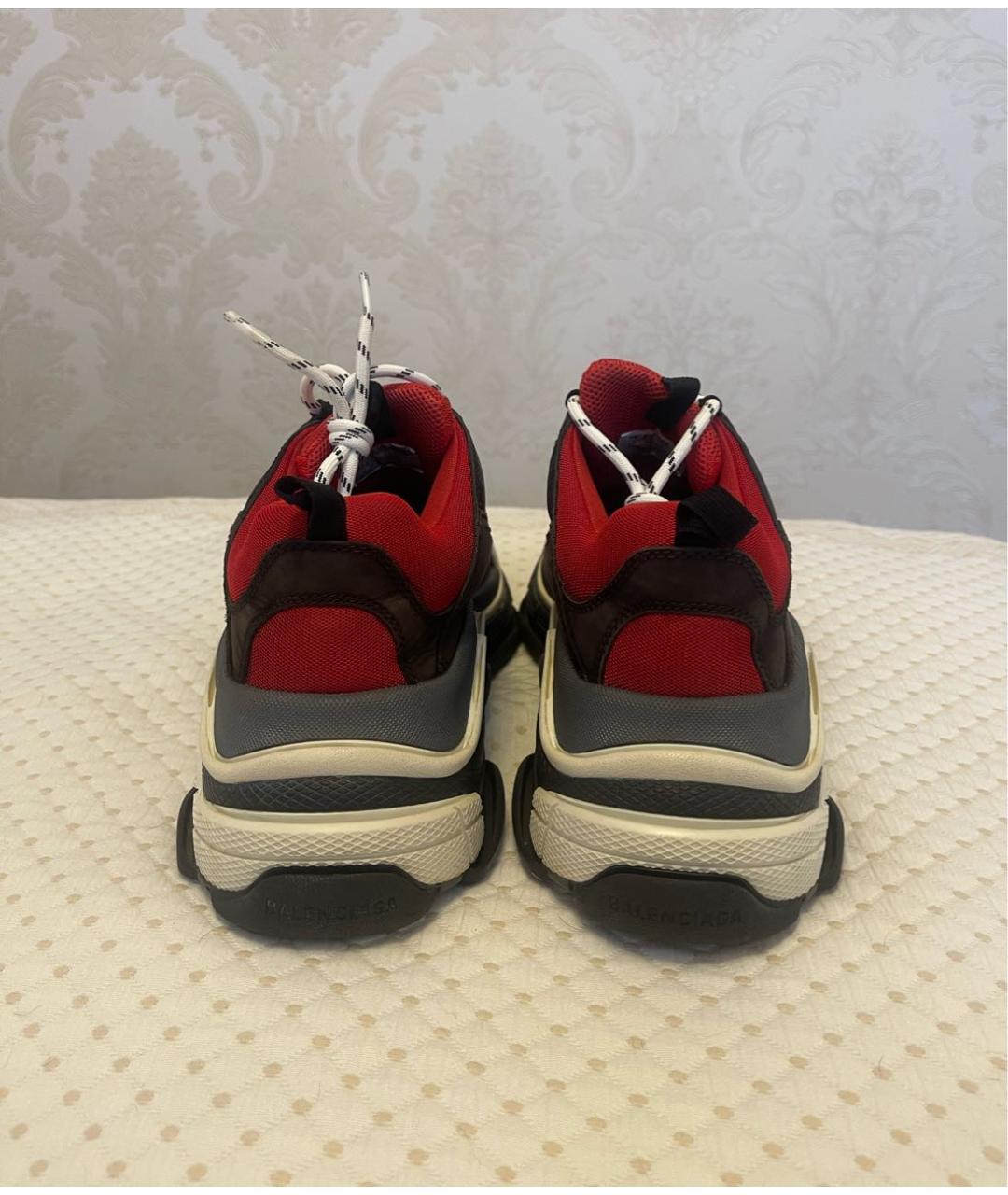 BALENCIAGA Красные низкие кроссовки / кеды, фото 4