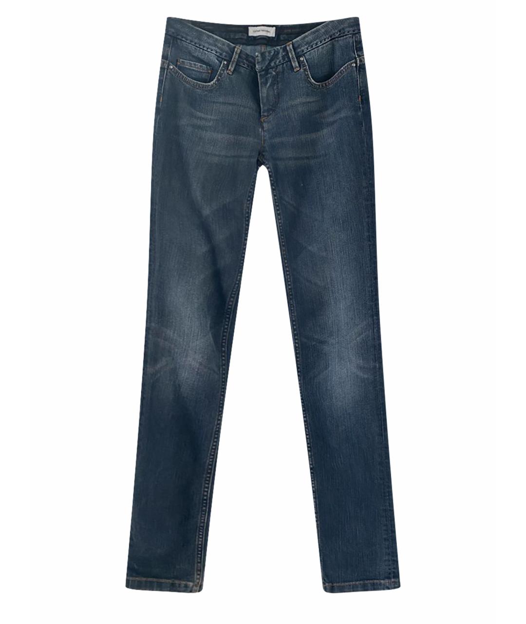 COSTUME NATIONAL Голубые хлопковые прямые джинсы, фото 1