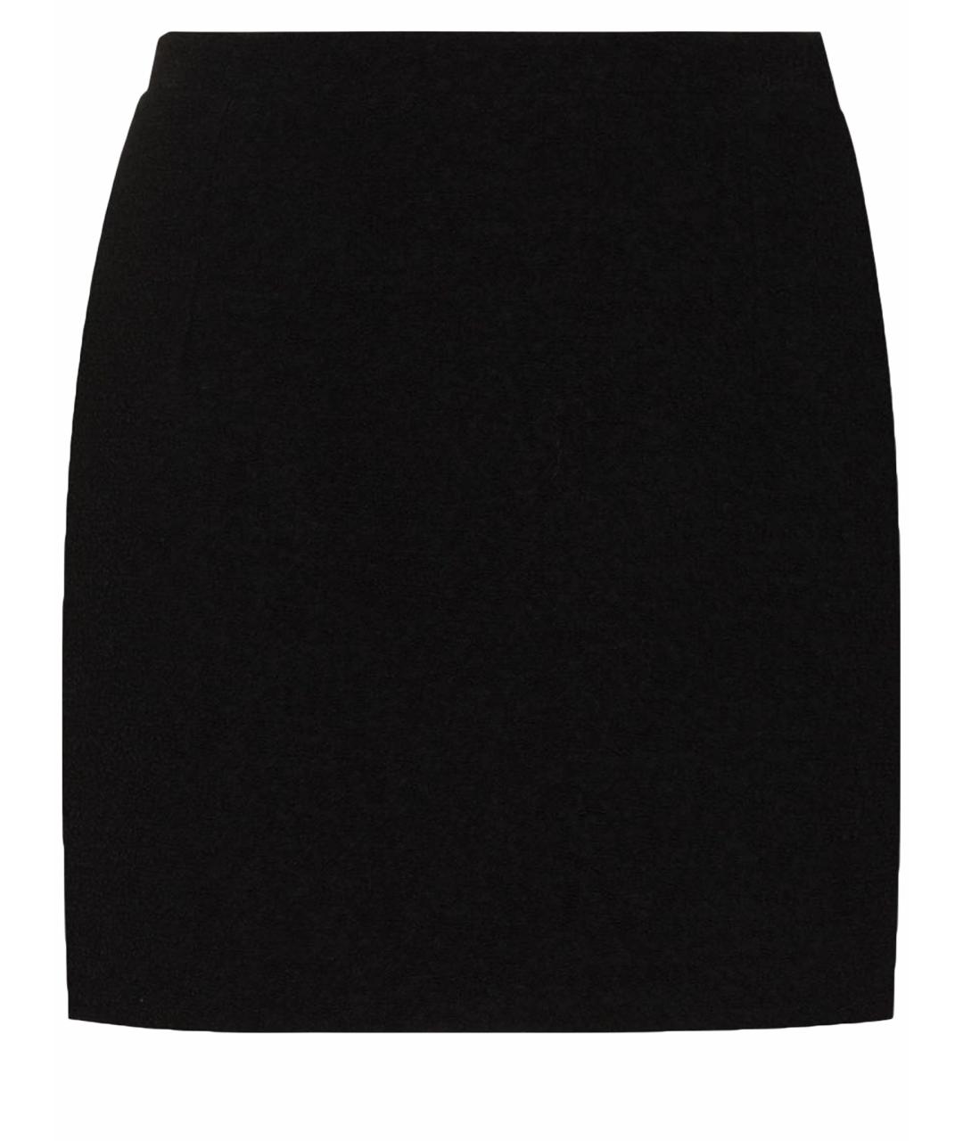 ALESSANDRA RICH Черная шерстяная юбка мини, фото 1