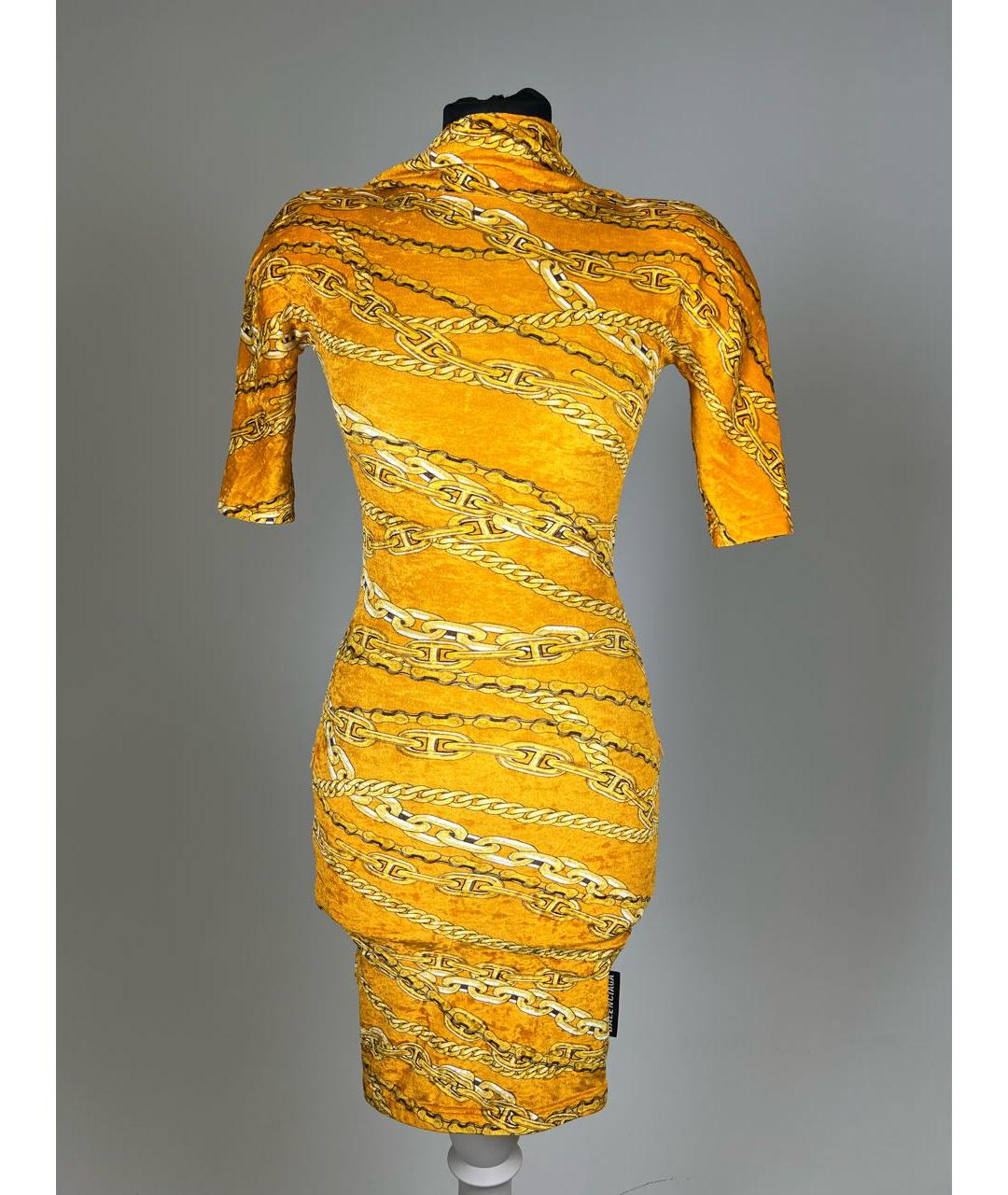 BALENCIAGA Оранжевое бархатное платье, фото 2