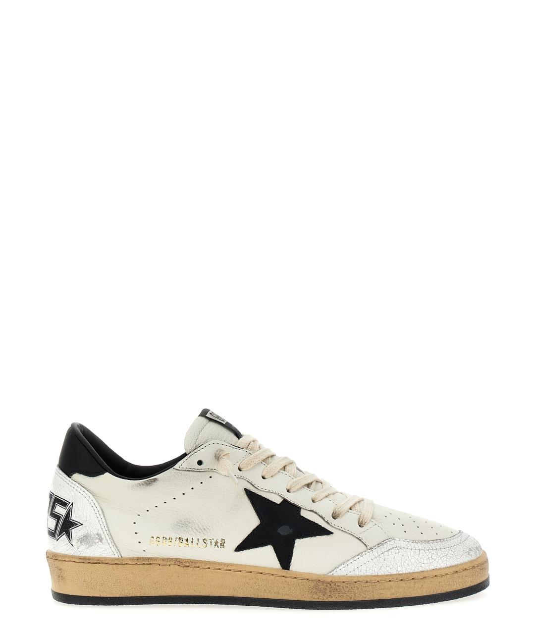 GOLDEN GOOSE DELUXE BRAND Белые кожаные низкие кроссовки / кеды, фото 1