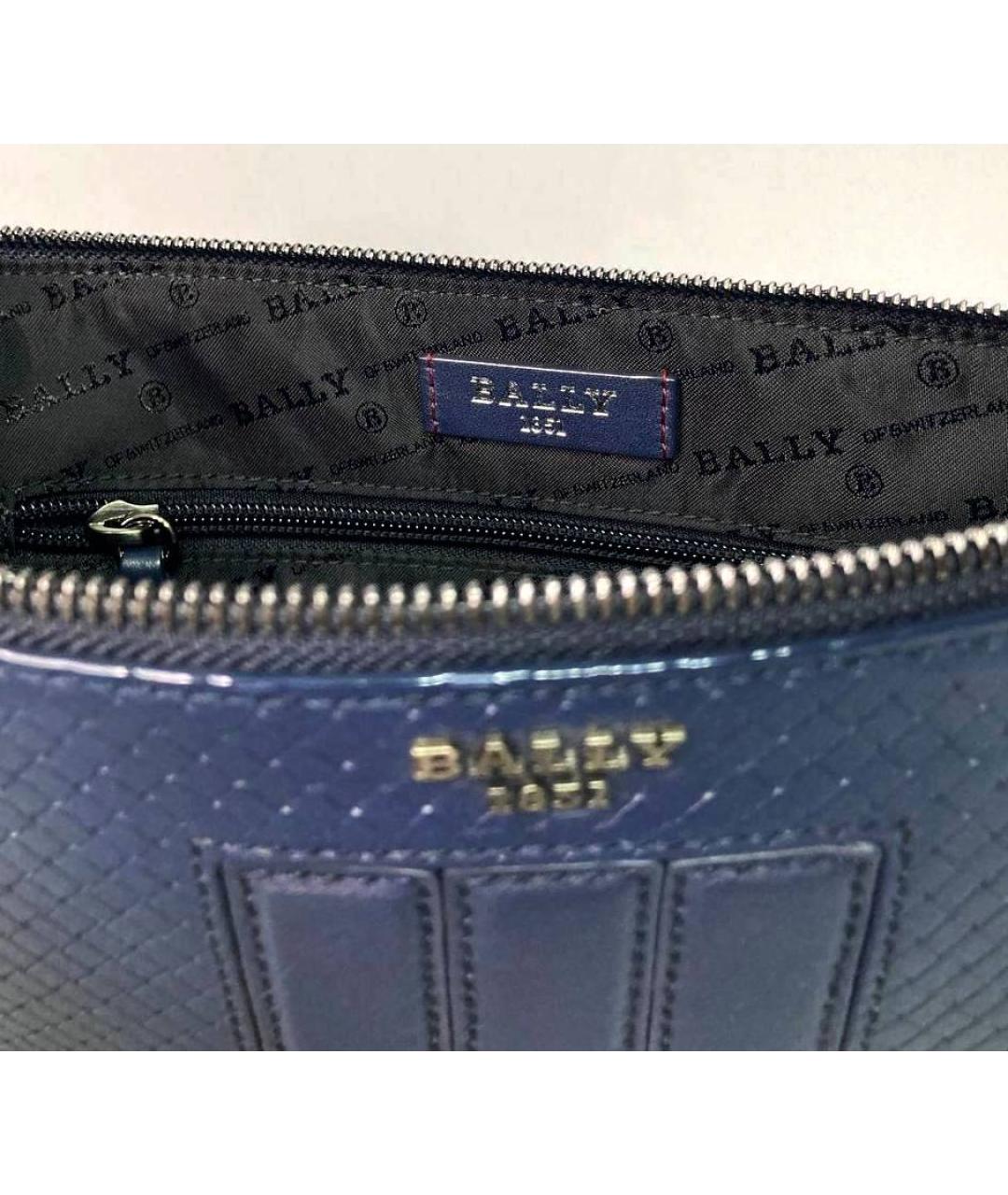 BALLY Темно-синий кожаный кошелек, фото 7