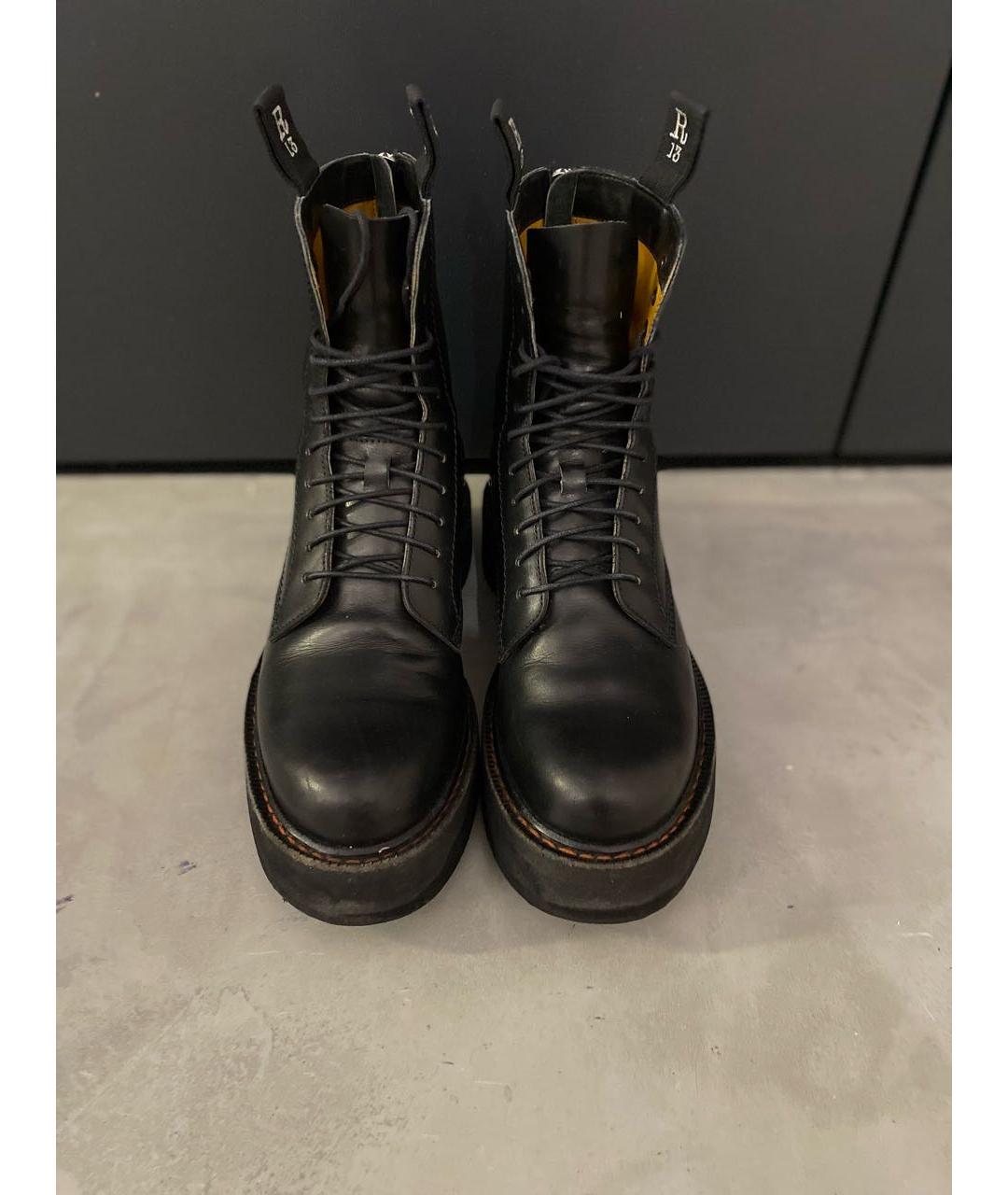 R13 Черные кожаные ботинки, фото 2