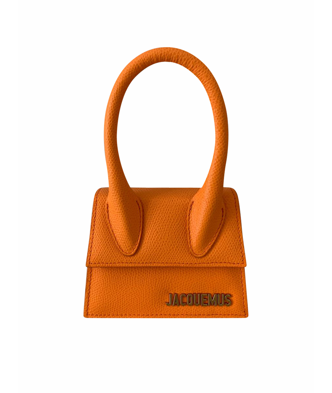 JACQUEMUS Оранжевая кожаная сумка тоут, фото 1