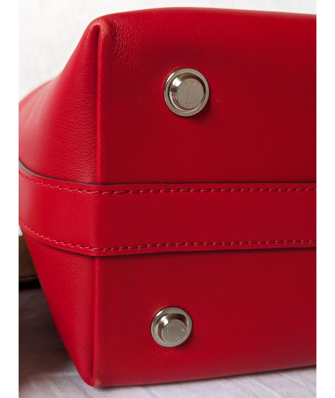 LOUIS VUITTON PRE-OWNED Красная кожаная сумка с короткими ручками, фото 6