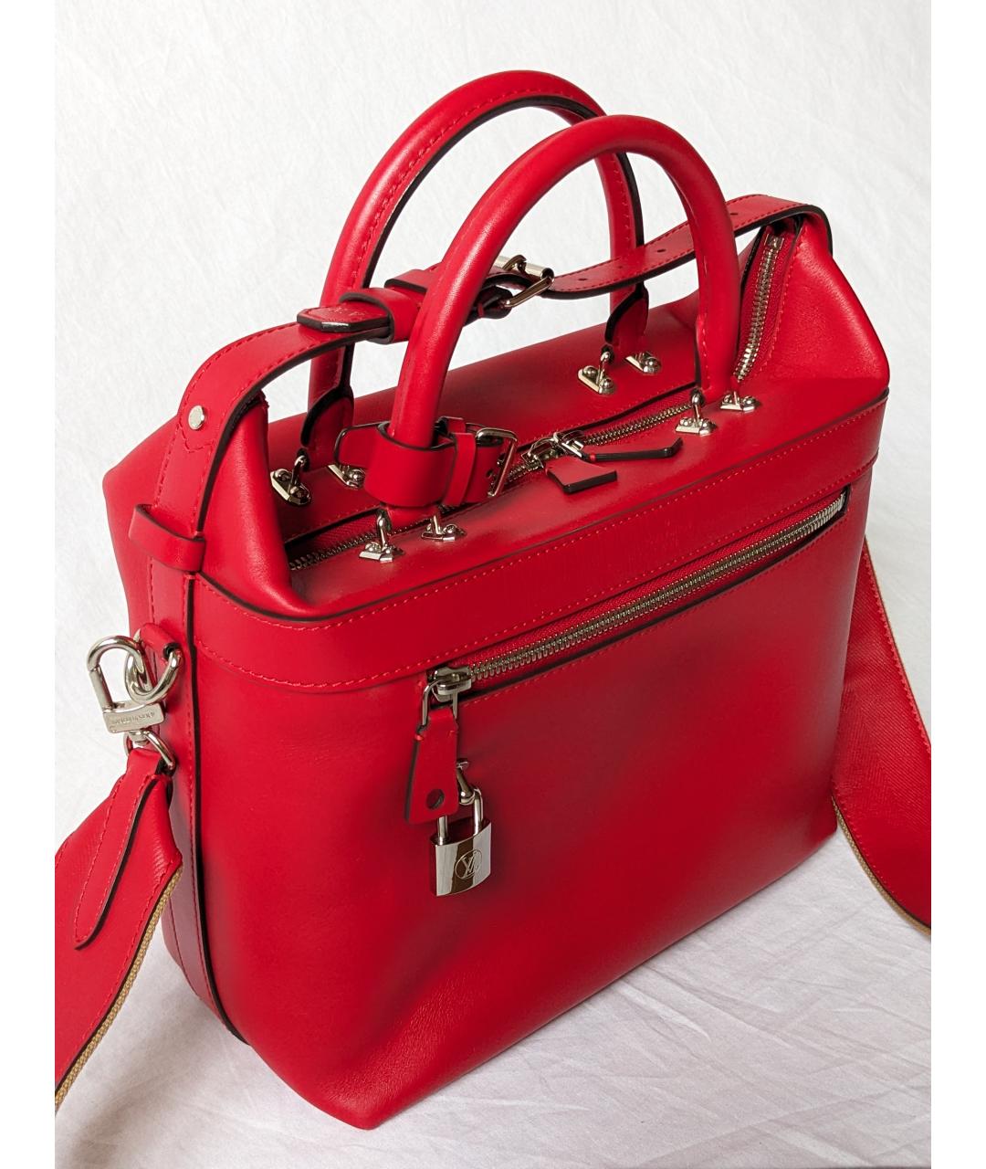 LOUIS VUITTON PRE-OWNED Красная кожаная сумка с короткими ручками, фото 2