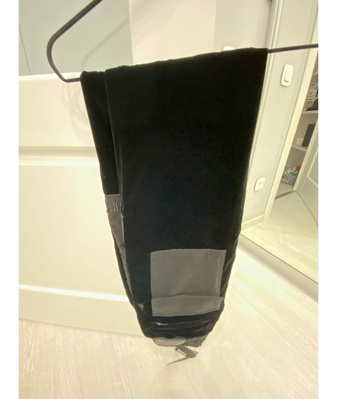 AMIRI Черные бархатные брюки чинос, фото 3