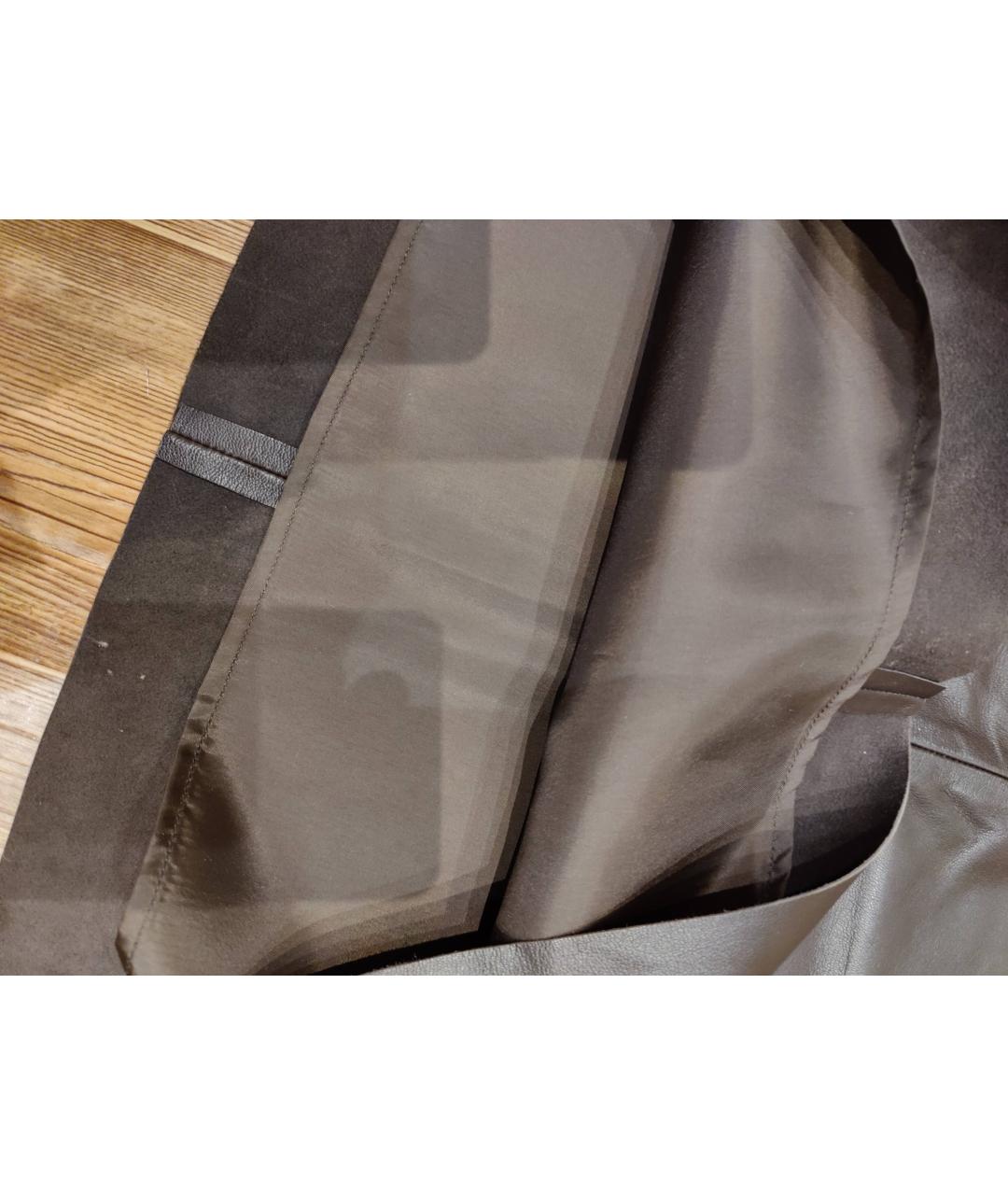 WEEKEND MAX MARA Коричневая кожаная юбка мини, фото 8