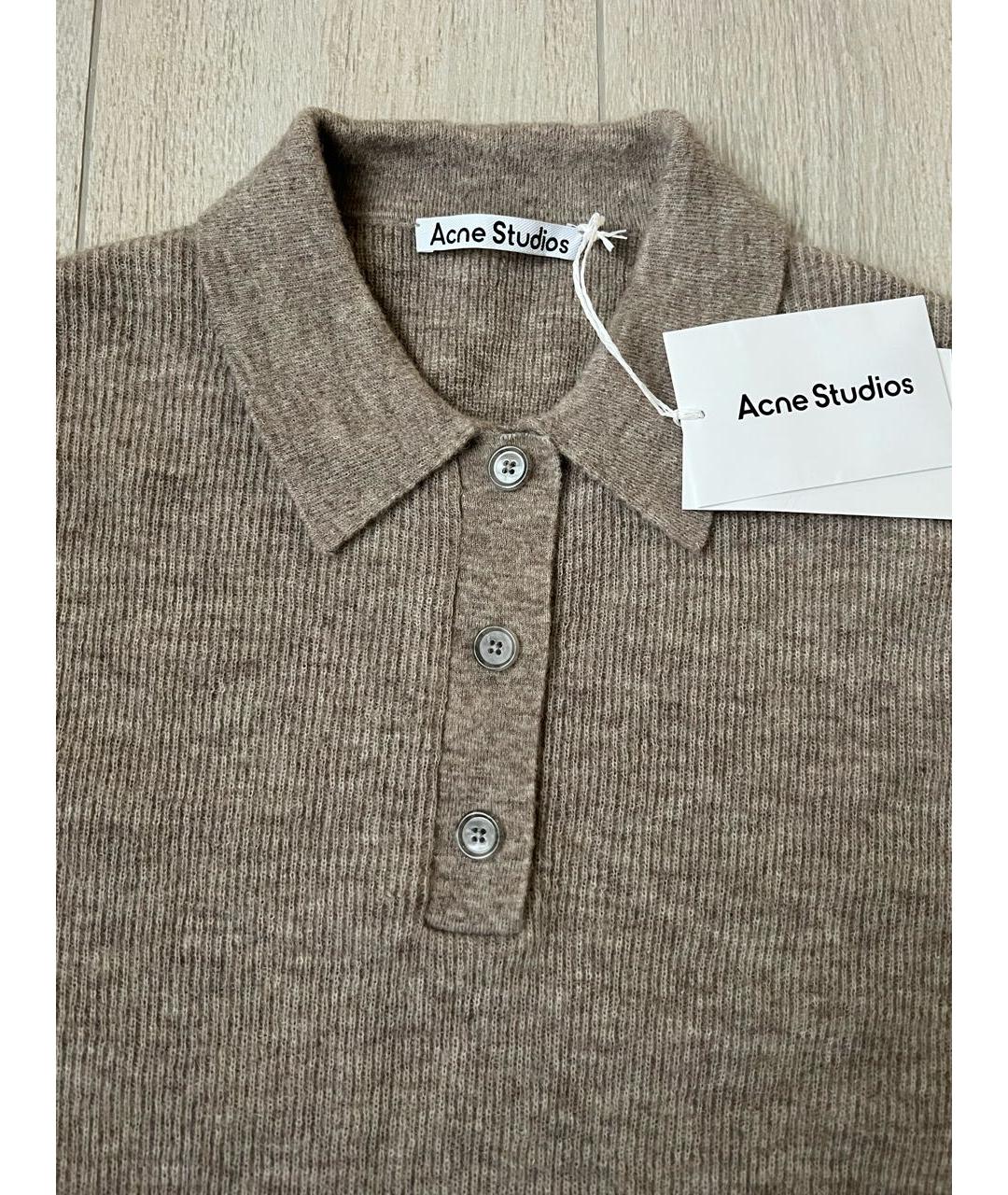 ACNE STUDIOS Бежевый шерстяной джемпер / свитер, фото 4