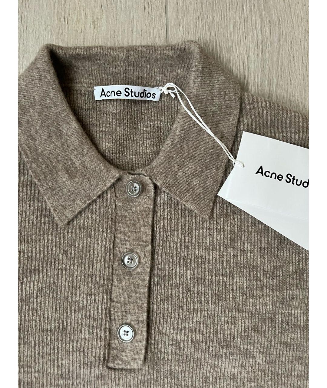 ACNE STUDIOS Бежевый шерстяной джемпер / свитер, фото 5