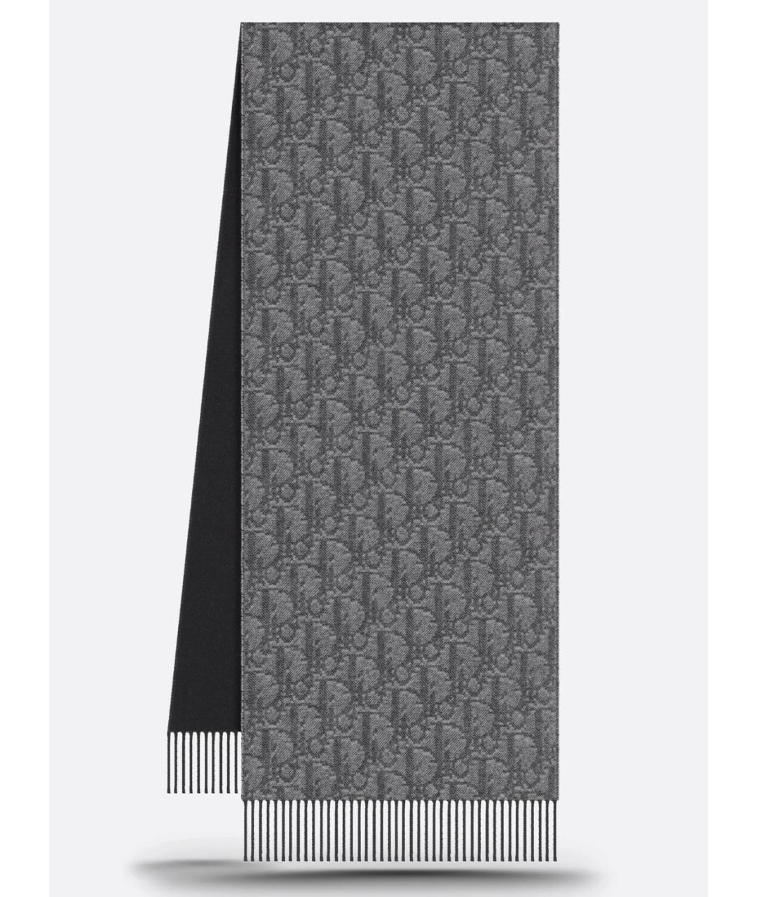 CHRISTIAN DIOR PRE-OWNED Серый кашемировый шарф, фото 2