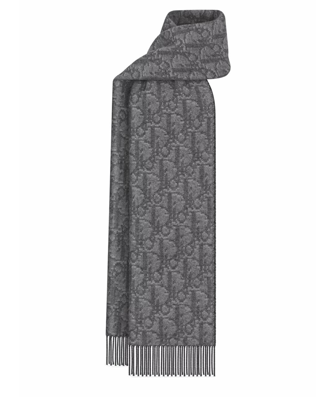 CHRISTIAN DIOR PRE-OWNED Серый кашемировый шарф, фото 1