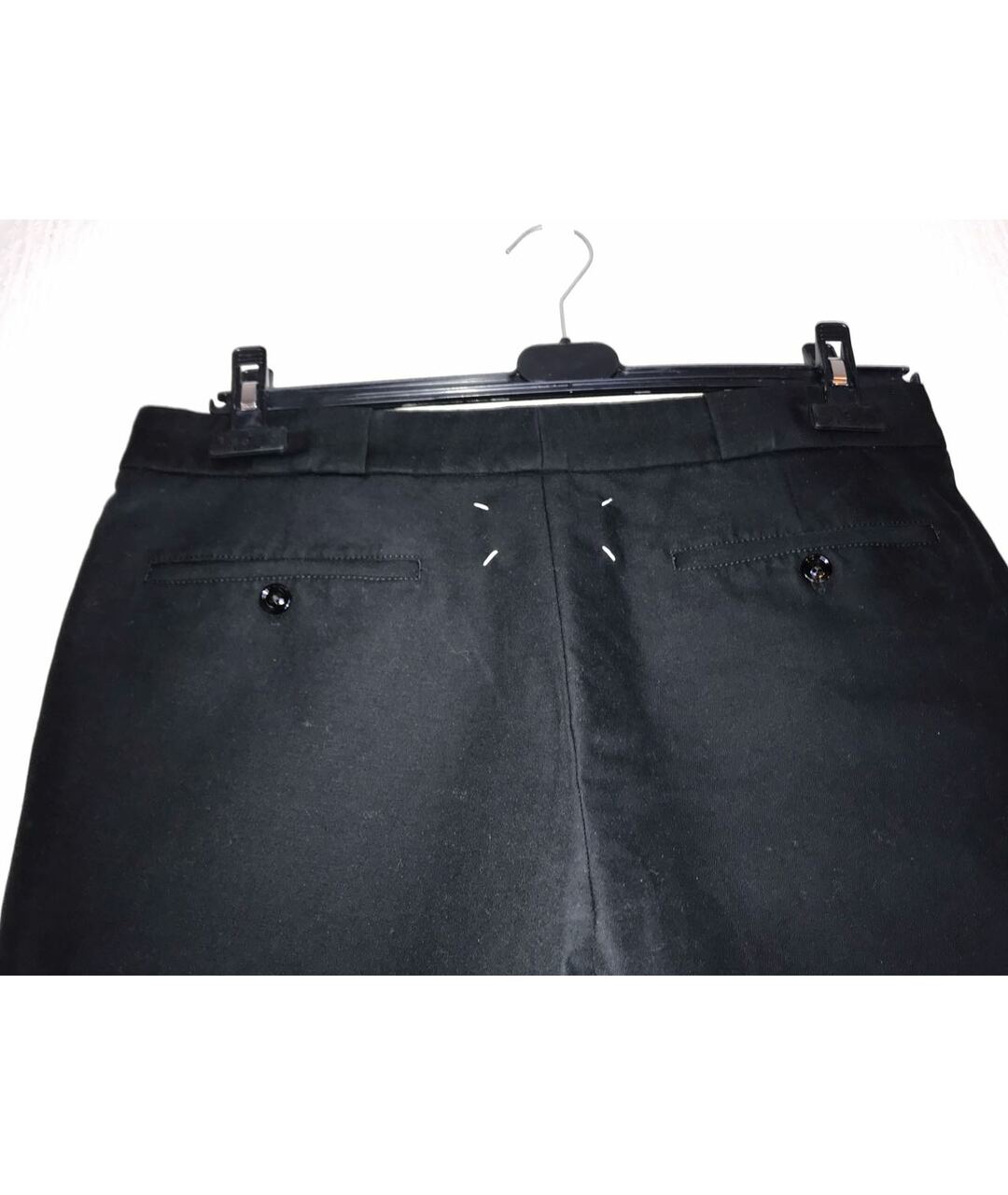 MAISON MARGIELA Черные хлопковые брюки чинос, фото 4