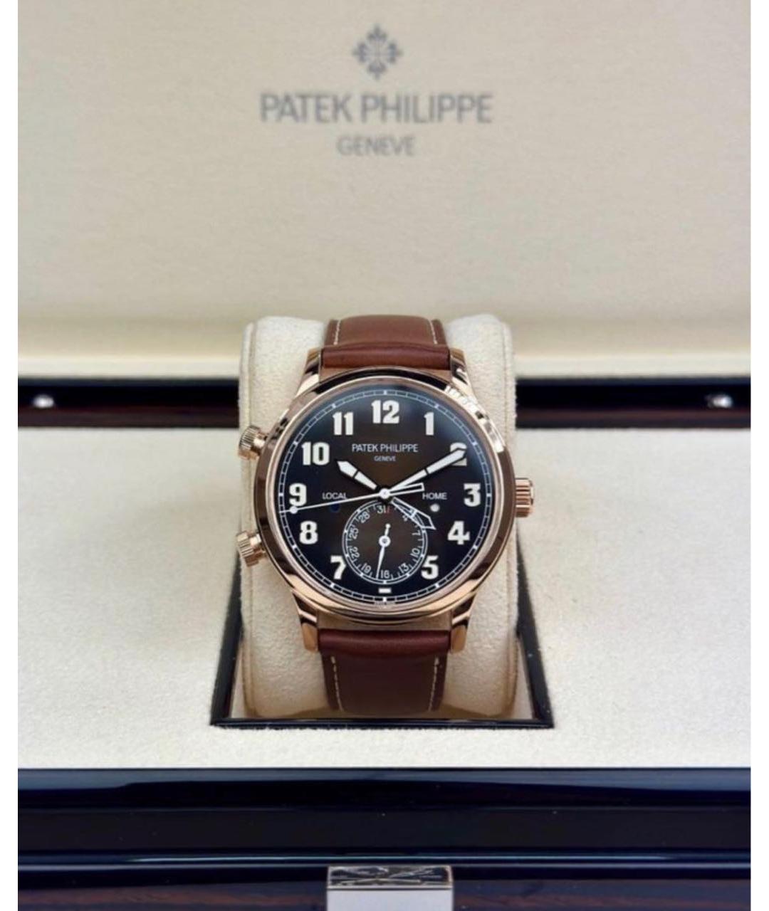 PATEK PHILIPPE Коричневые часы из розового золота, фото 2