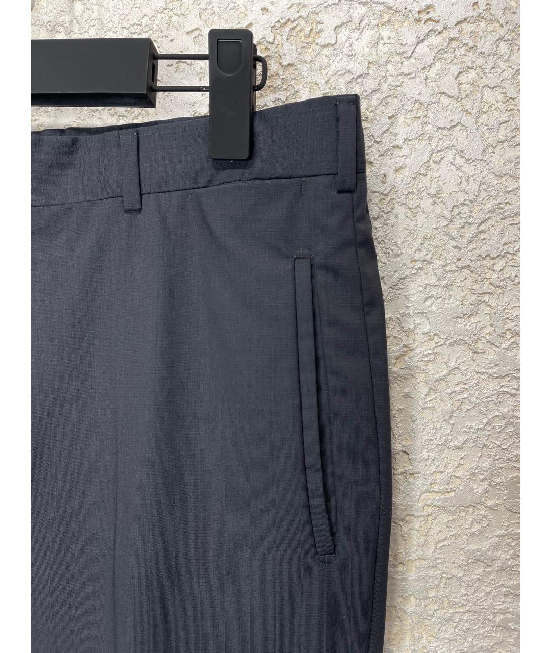 PRADA Серые шерстяные классические брюки, фото 2