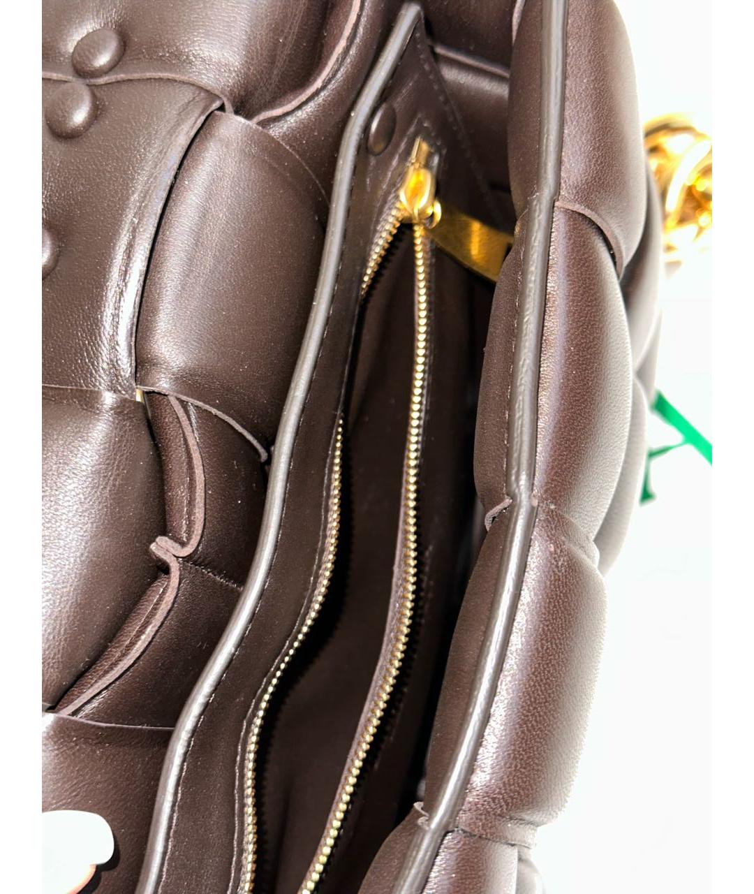 BOTTEGA VENETA Коричневая кожаная сумка через плечо, фото 6