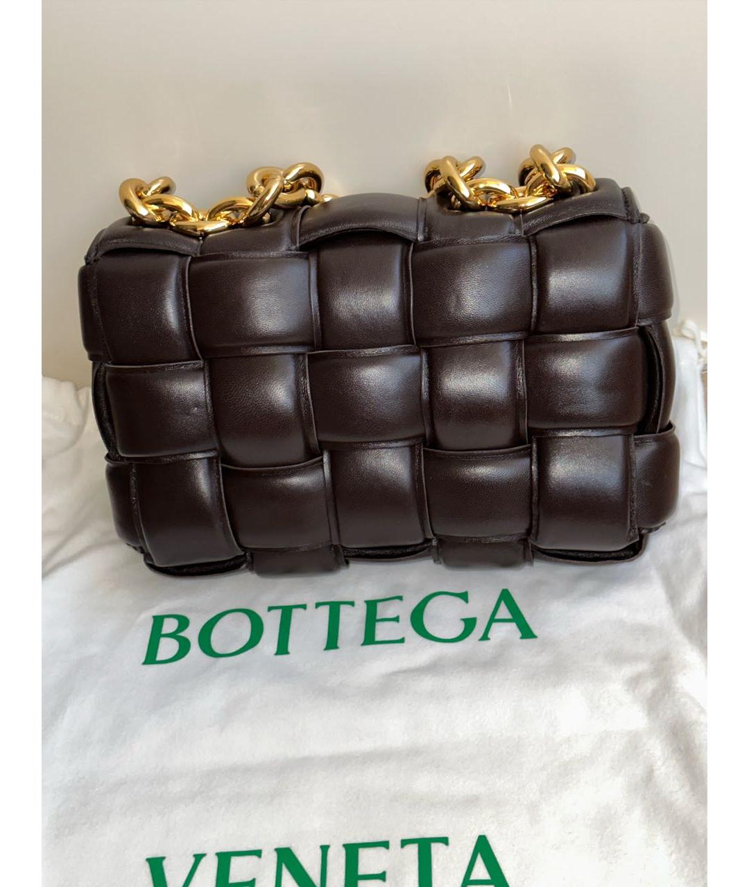 BOTTEGA VENETA Коричневая кожаная сумка через плечо, фото 2