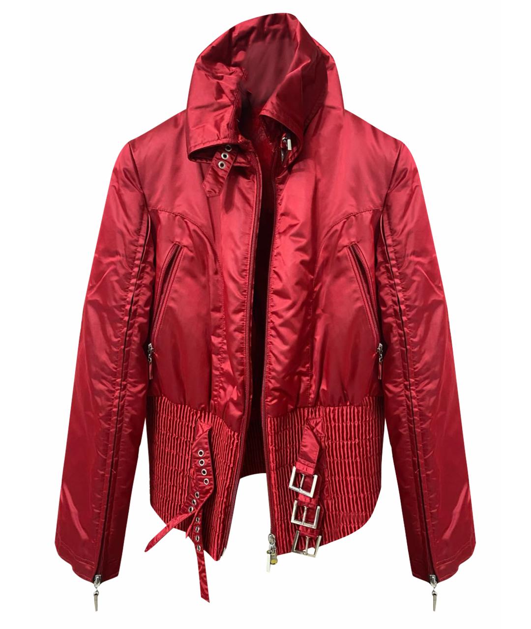 DIEGO M Красная синтетическая куртка, фото 1
