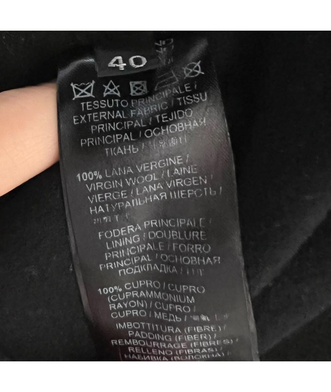 ERMANNO SCERVINO Черное шерстяное пальто, фото 5