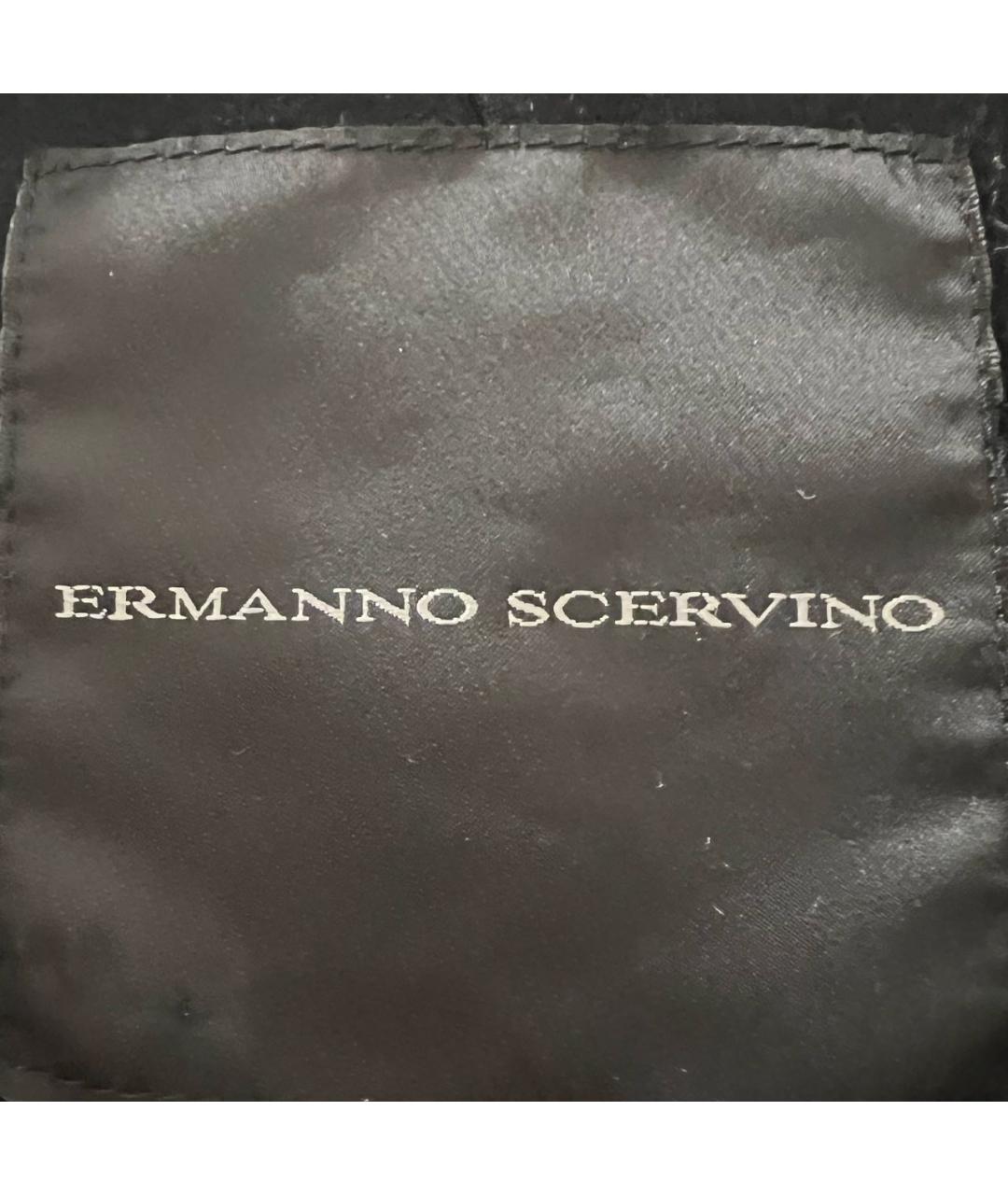 ERMANNO SCERVINO Черное шерстяное пальто, фото 4