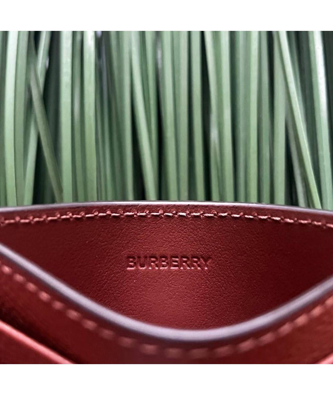 BURBERRY Коричневый кожаный кардхолдер, фото 5