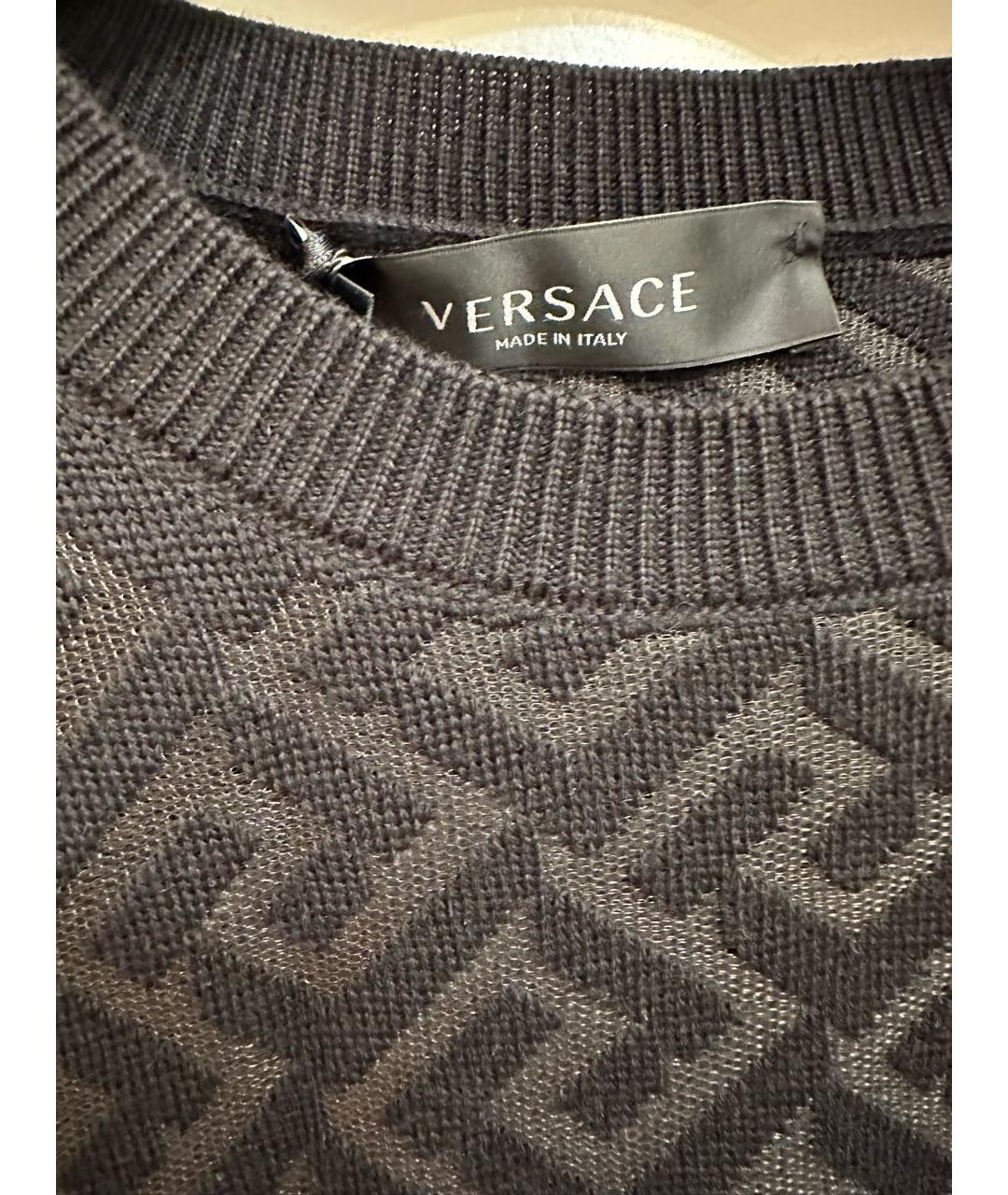 VERSACE Черный джемпер / свитер, фото 3