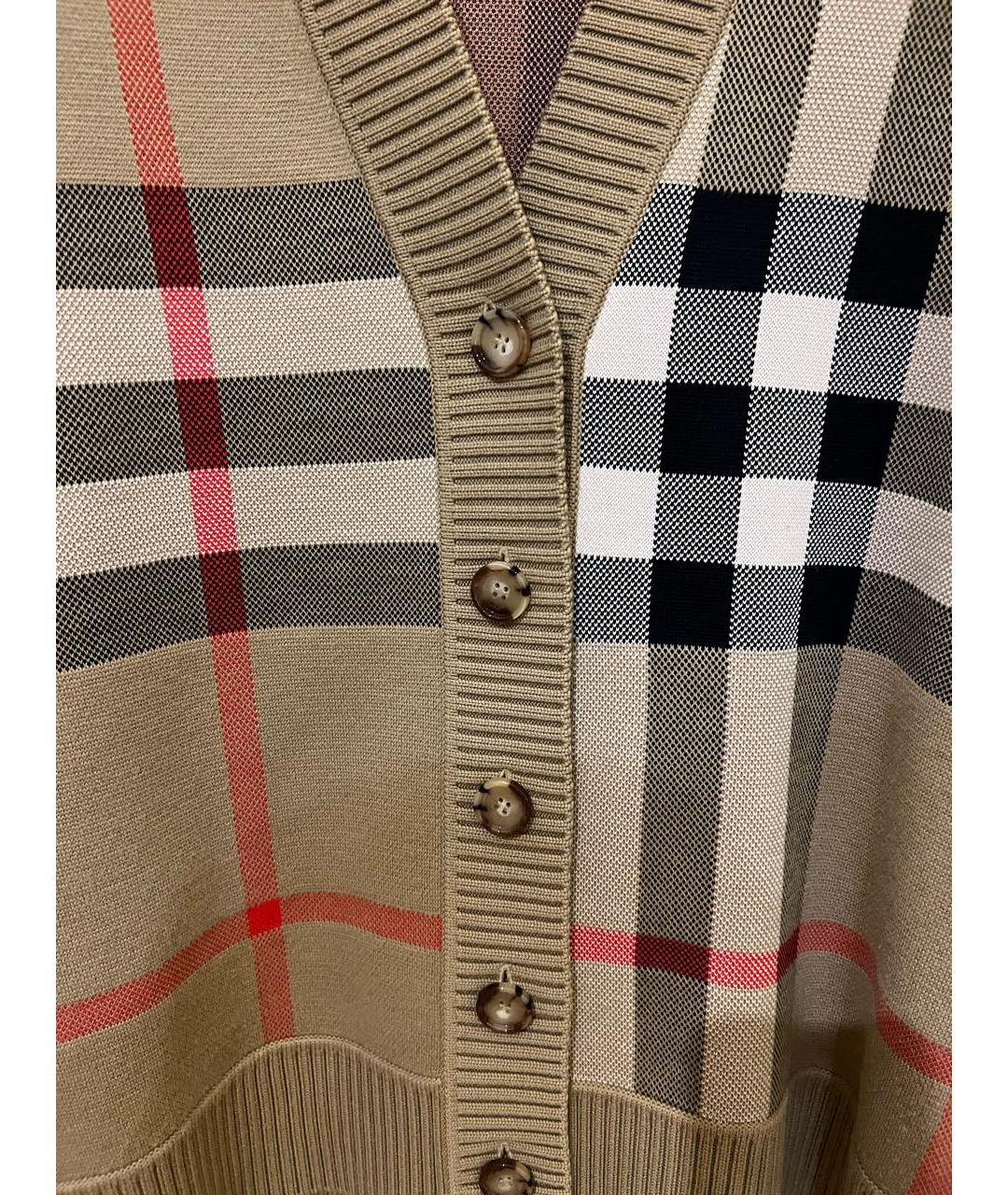 BURBERRY Бежевый шерстяной кардиган, фото 5