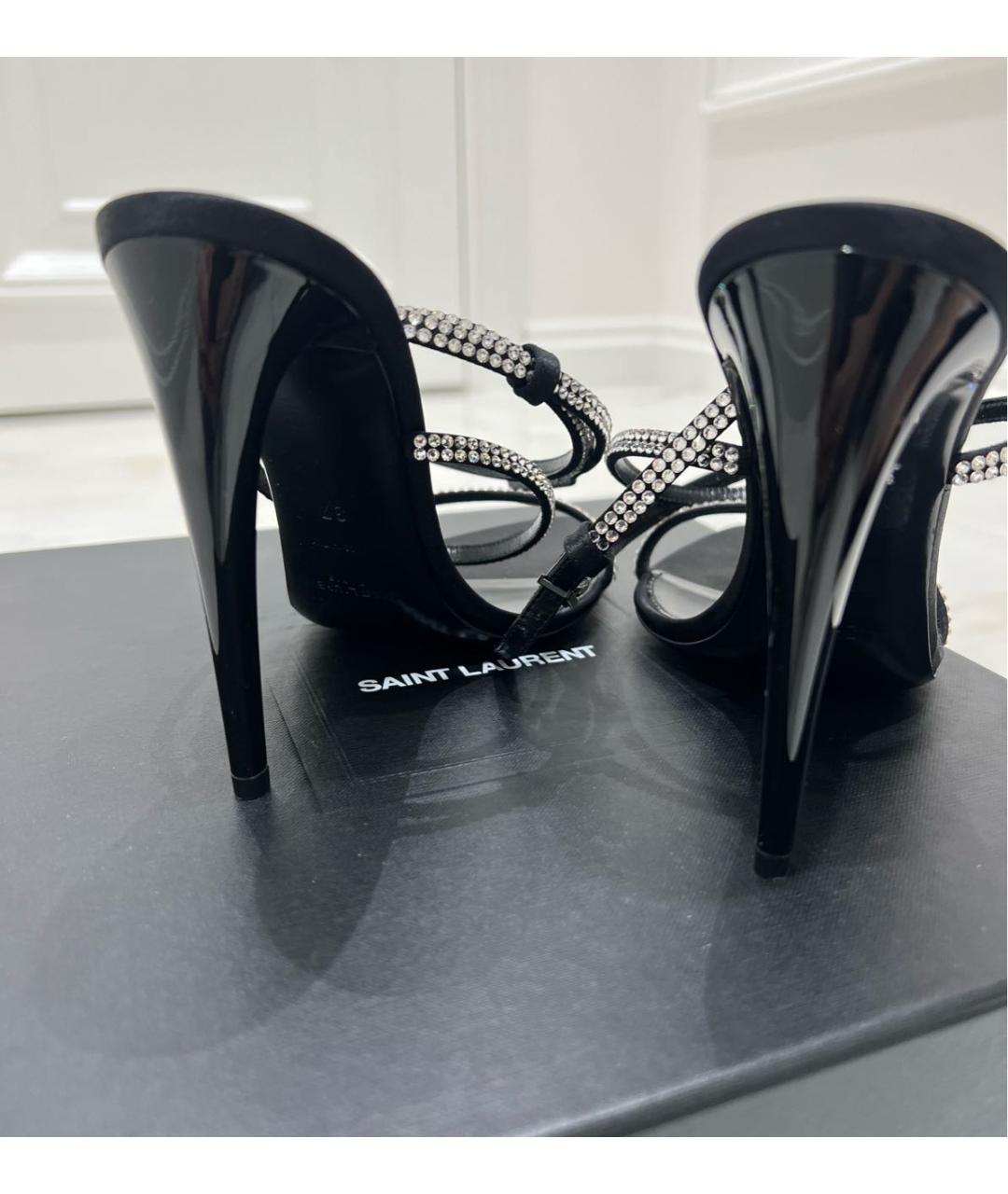 SAINT LAURENT Черные босоножки, фото 4