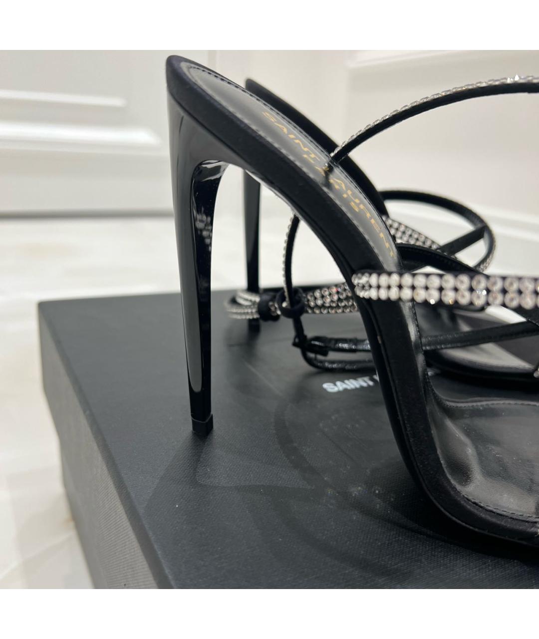 SAINT LAURENT Черные босоножки, фото 3