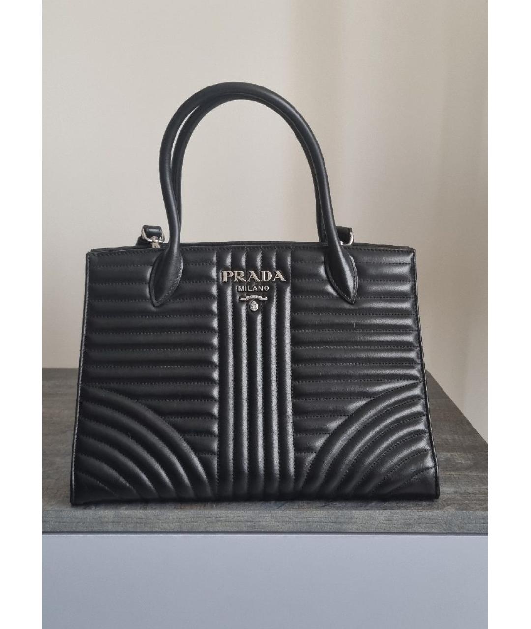 PRADA Черная кожаная сумка тоут, фото 8