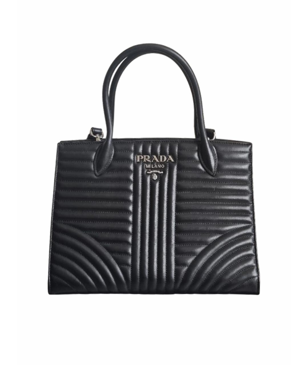 PRADA Черная кожаная сумка тоут, фото 1