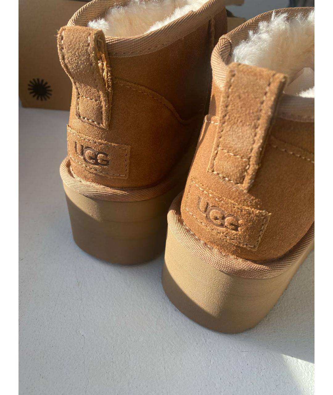 UGG AUSTRALIA Бежевые замшевые ботинки, фото 3