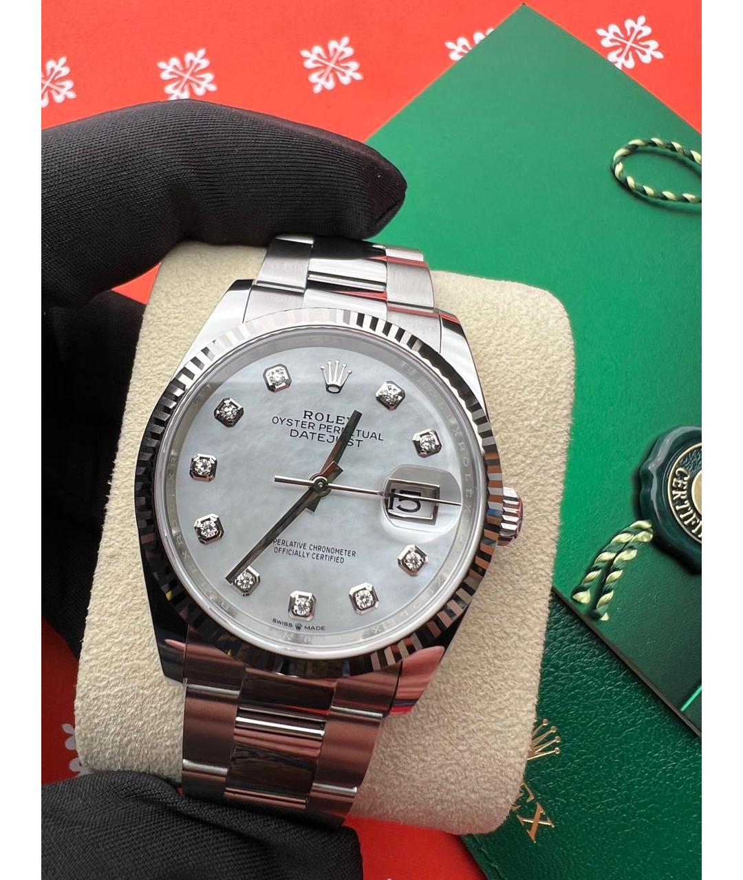 ROLEX Белые часы из белого золота, фото 2