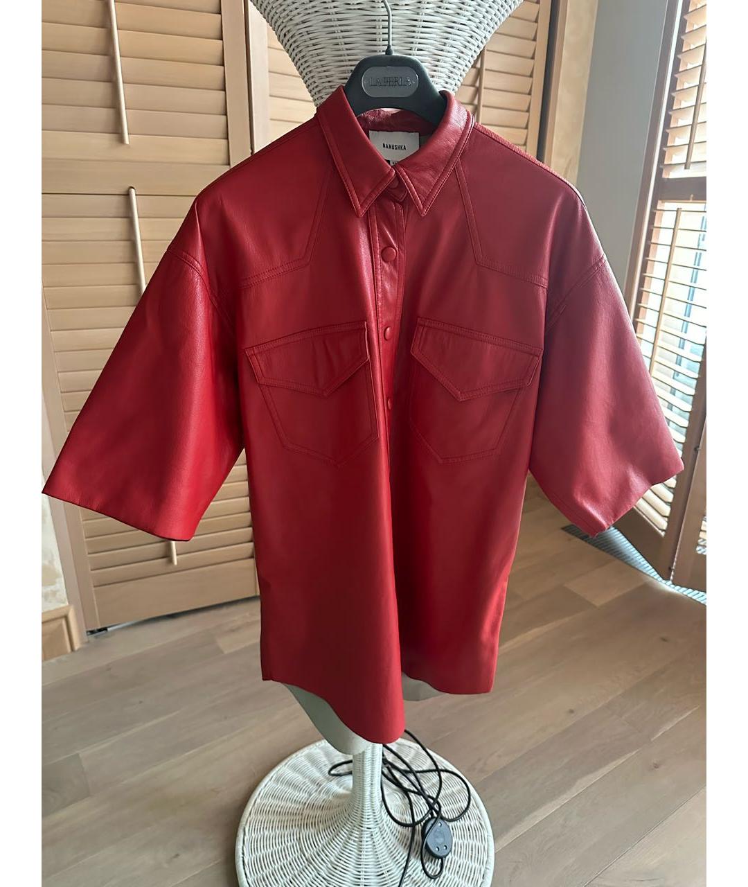 NANUSHKA Красная полиэстеровая рубашка, фото 6