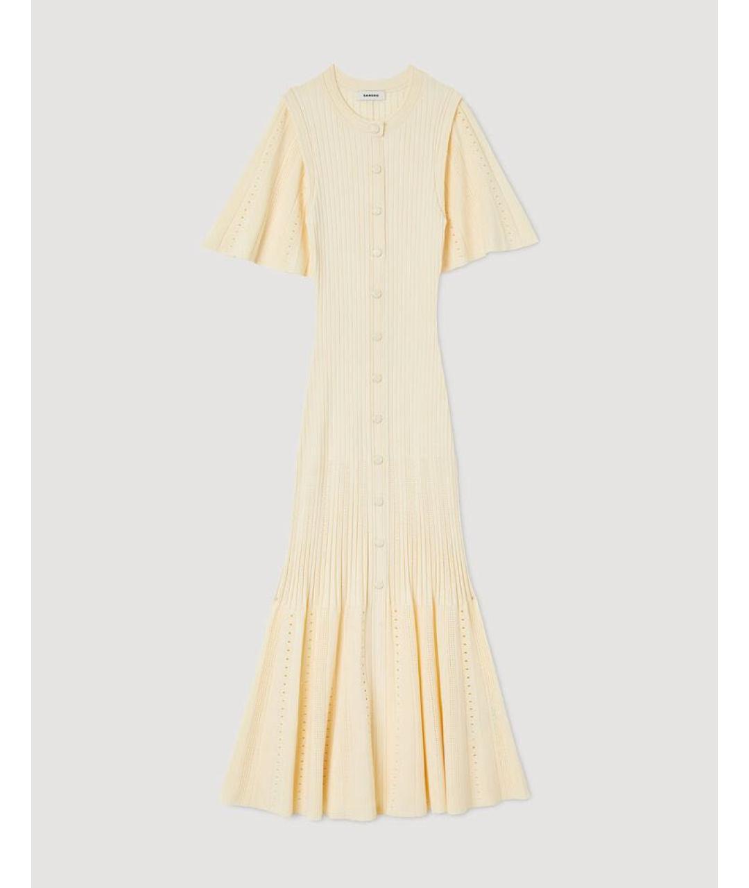 SANDRO Желтое повседневное платье, фото 7