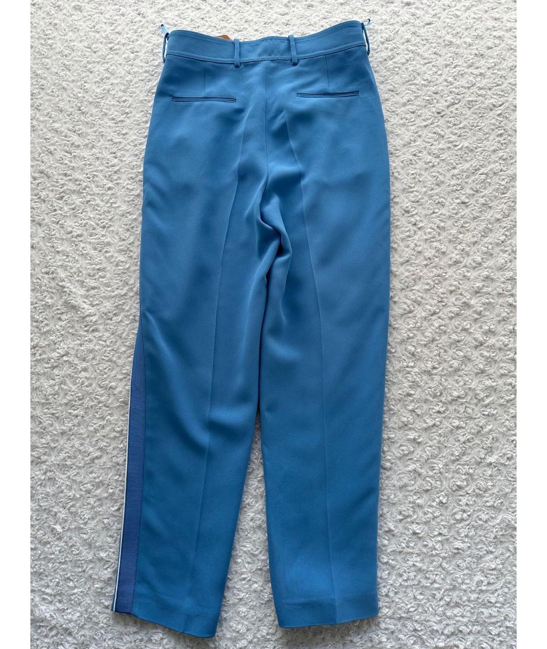 NO. 21 Голубые вискозные брюки широкие, фото 2