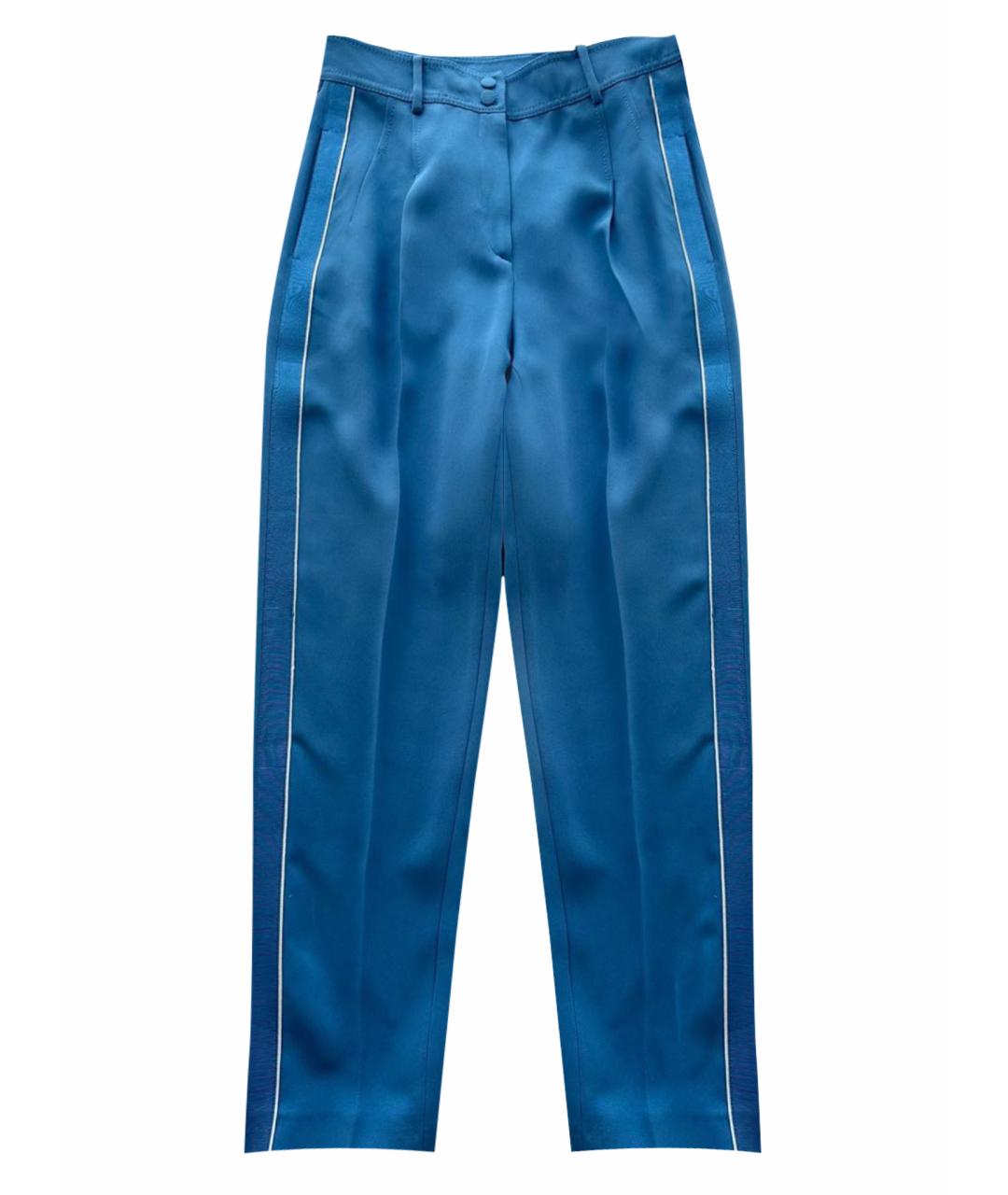 NO. 21 Голубые вискозные брюки широкие, фото 1
